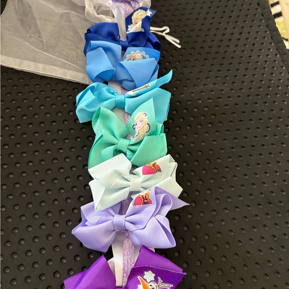 Disney Frozen Hair Bow Collection - Blue and White